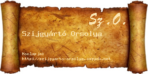 Szijgyártó Orsolya névjegykártya