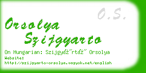 orsolya szijgyarto business card